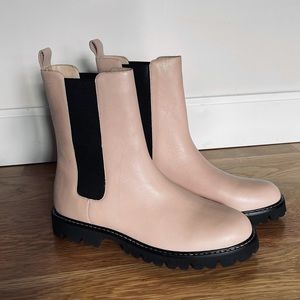 NIB J.Crew/ J Crew Nude Leather Chelsea Boots